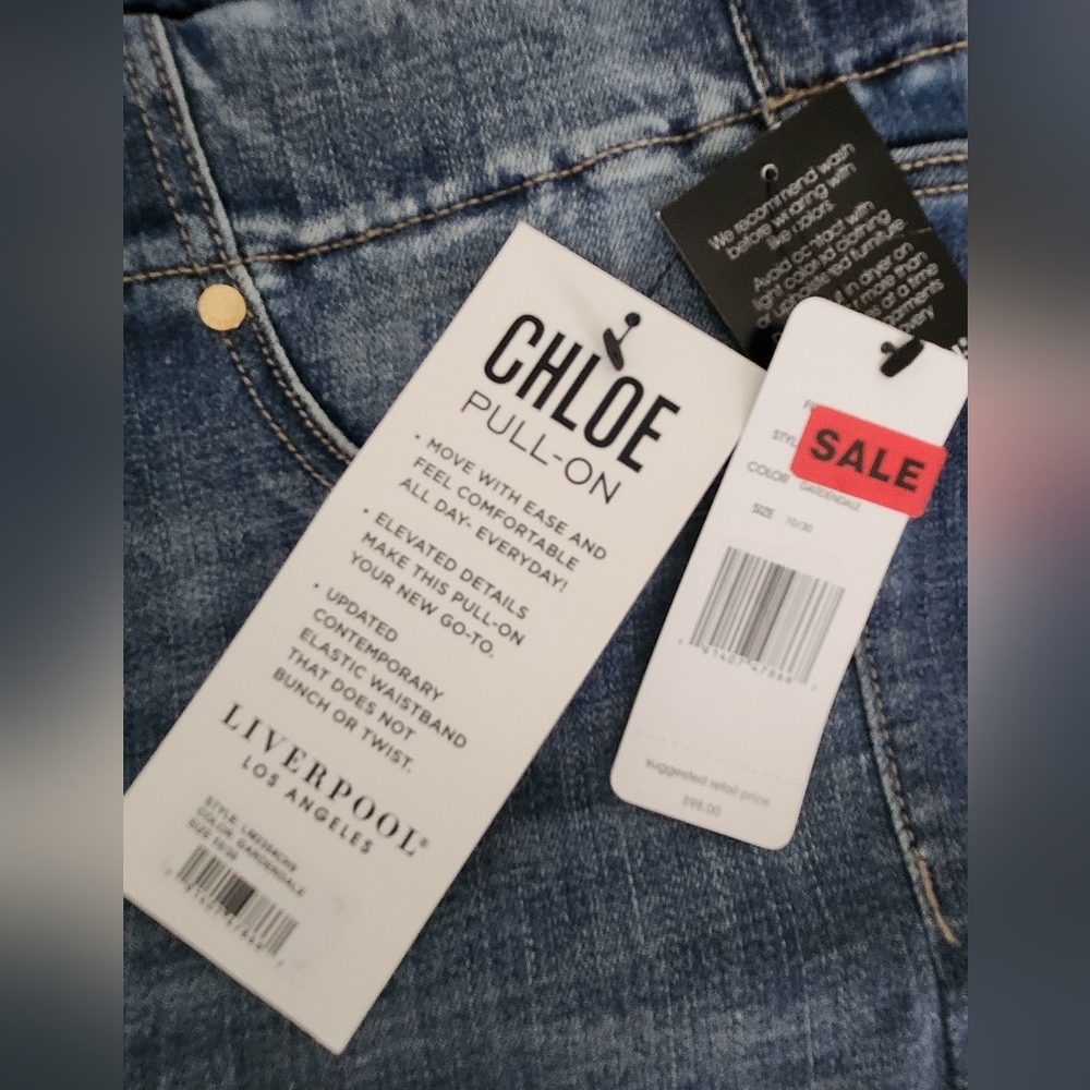 LIVERPOOL JEANS CHLOE HI-RISE ANKLE SKINNY PULL-ONS NWT - Picture 7 of 7